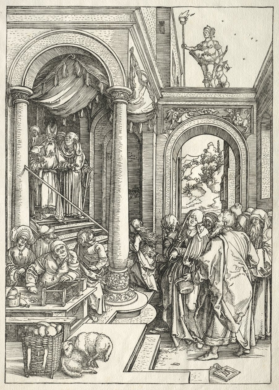 Vida da Virgem: Apresentação da Jovem Virgem no Templo de Albrecht Dürer