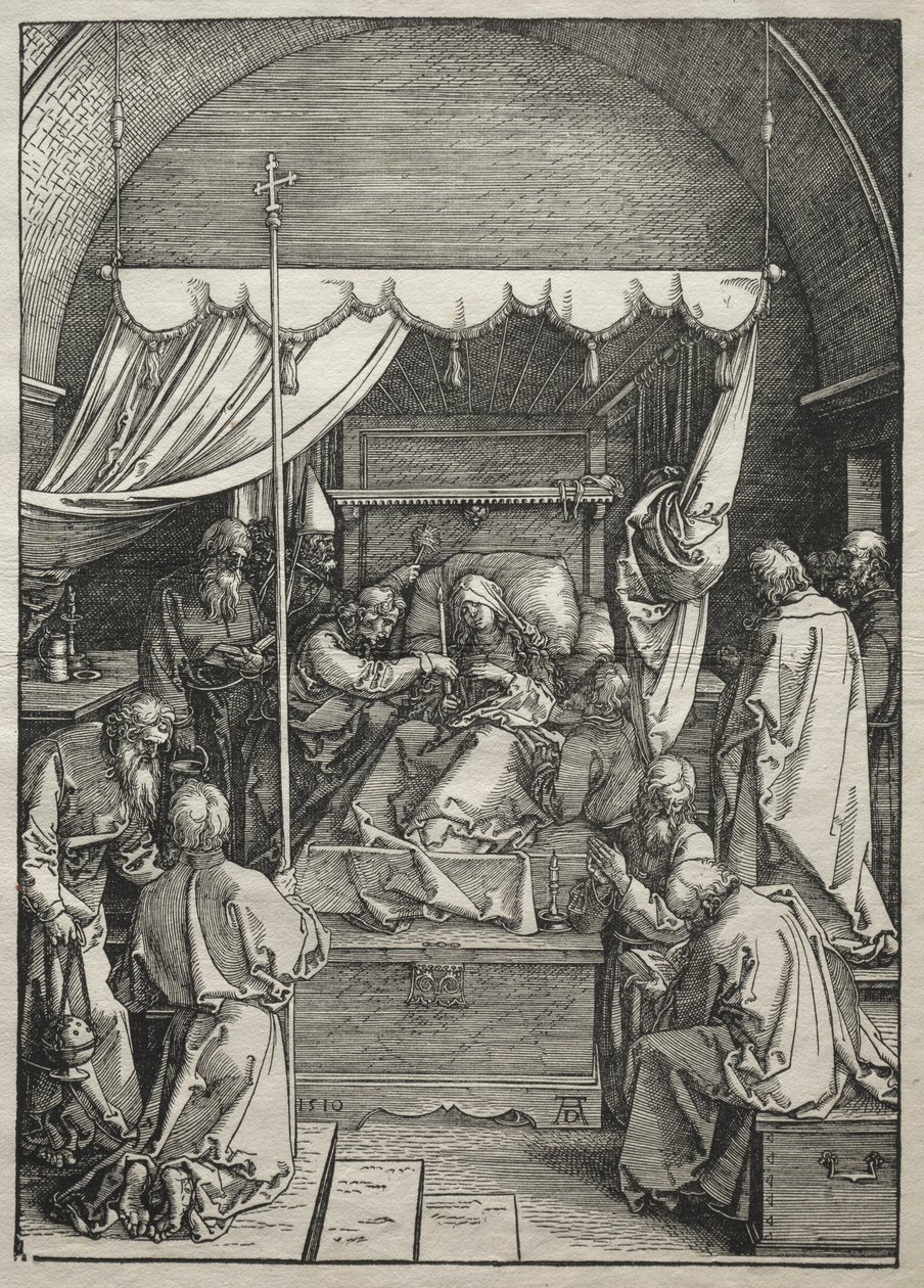 Vida da Virgem: A Morte da Virgem de Albrecht Dürer