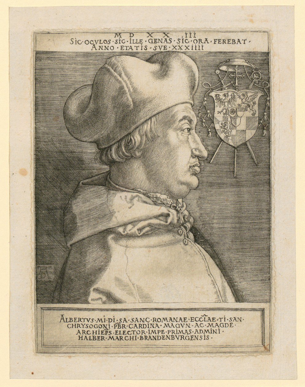 Brasão com leão e galo de Albrecht Dürer