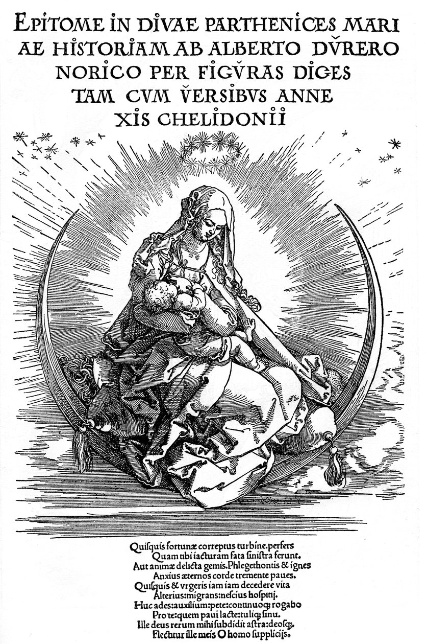 Madonna como Mãe que Amamenta e Ser Divino, 1511, 1936 de Albrecht Dürer