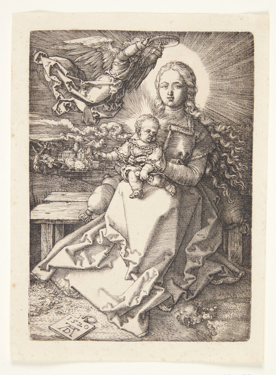 Madonna coroada por um anjo de Albrecht Dürer