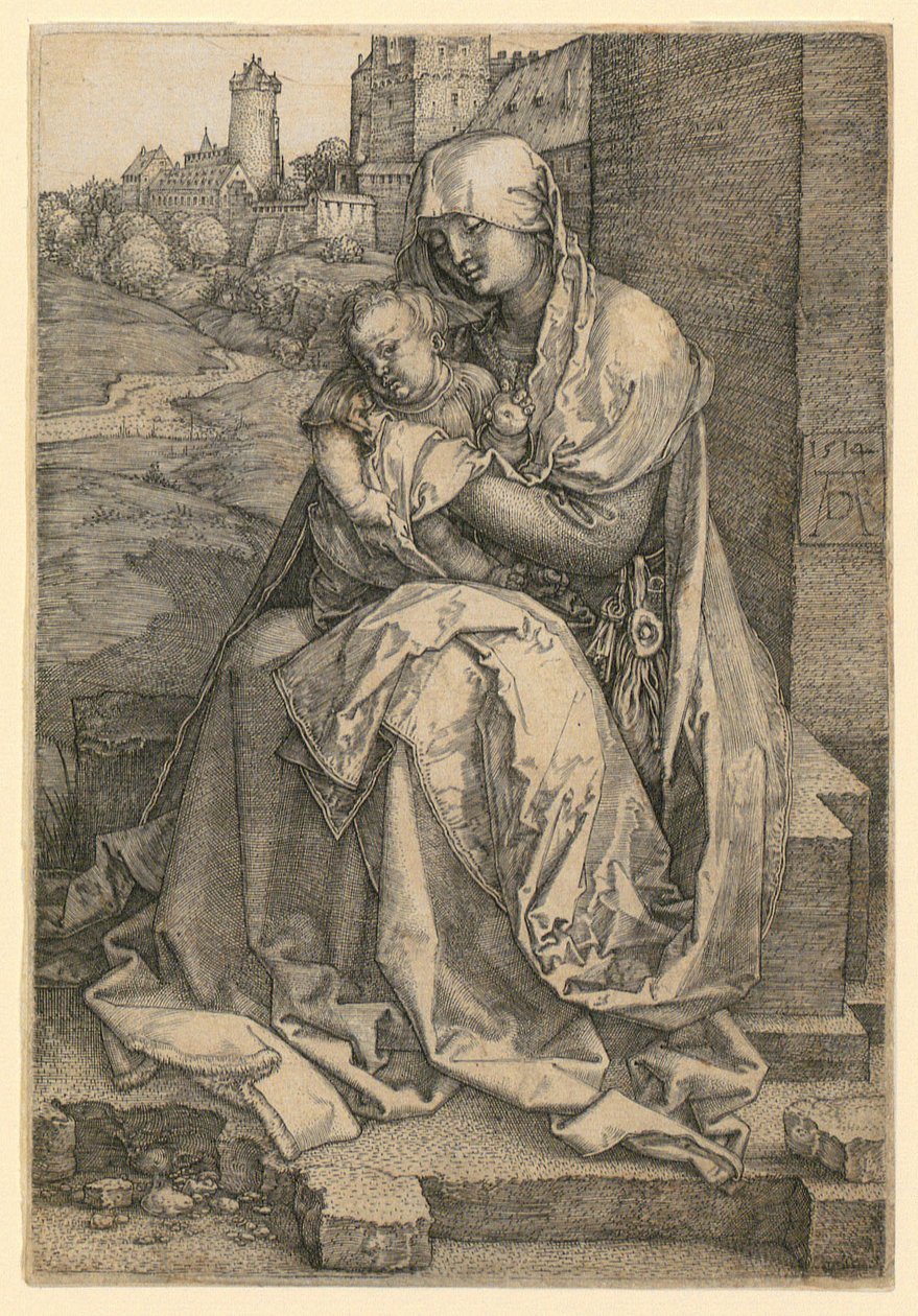 Maria com o Menino junto ao muro de Albrecht Dürer