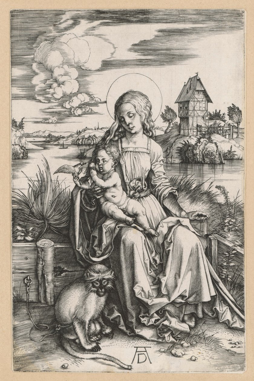 Maria com o Menino e o macaco-marinho de Albrecht Dürer