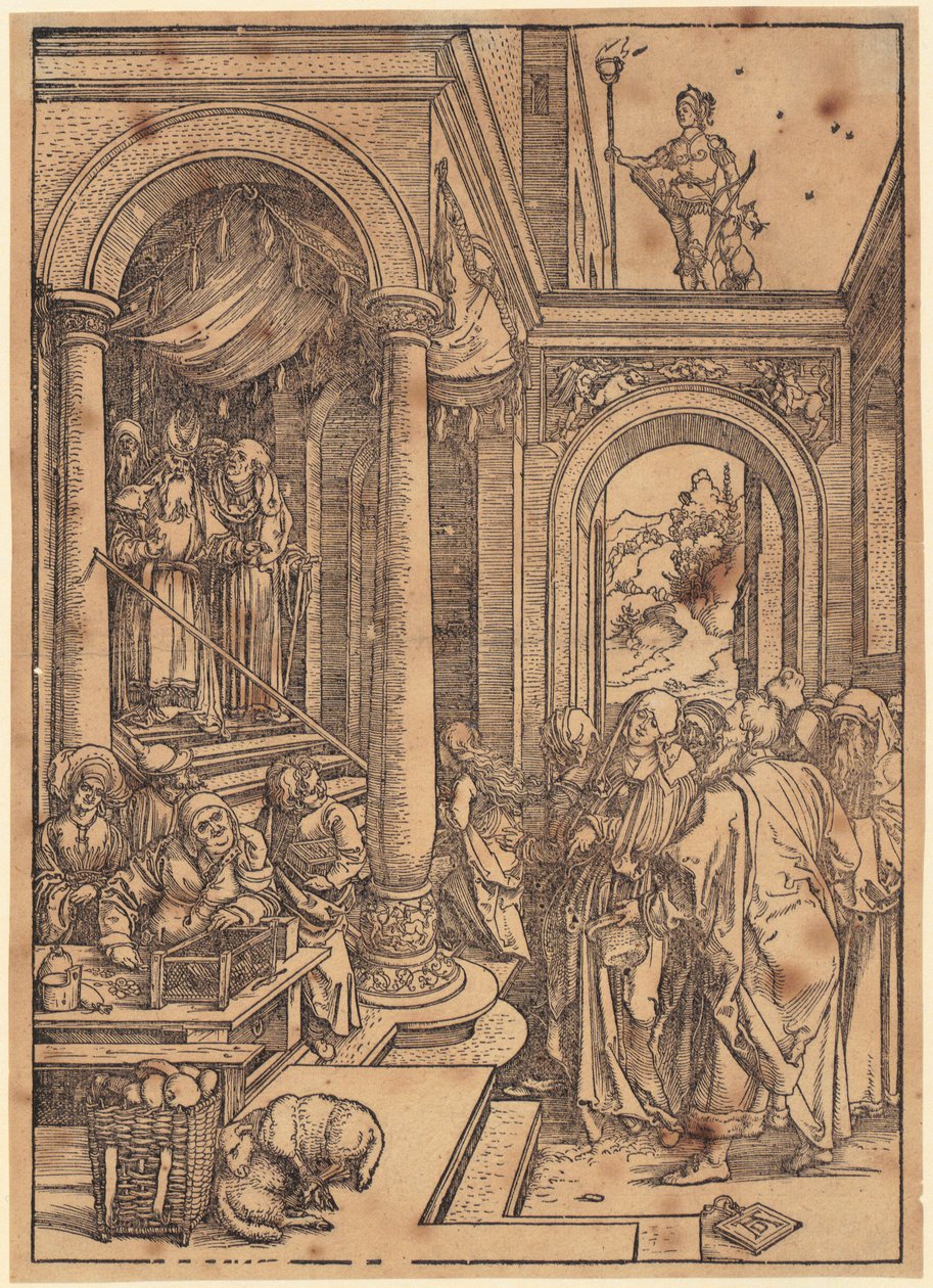 Apresentação de Maria no Templo, folha 6 da série «A Vida de Maria» de Albrecht Dürer