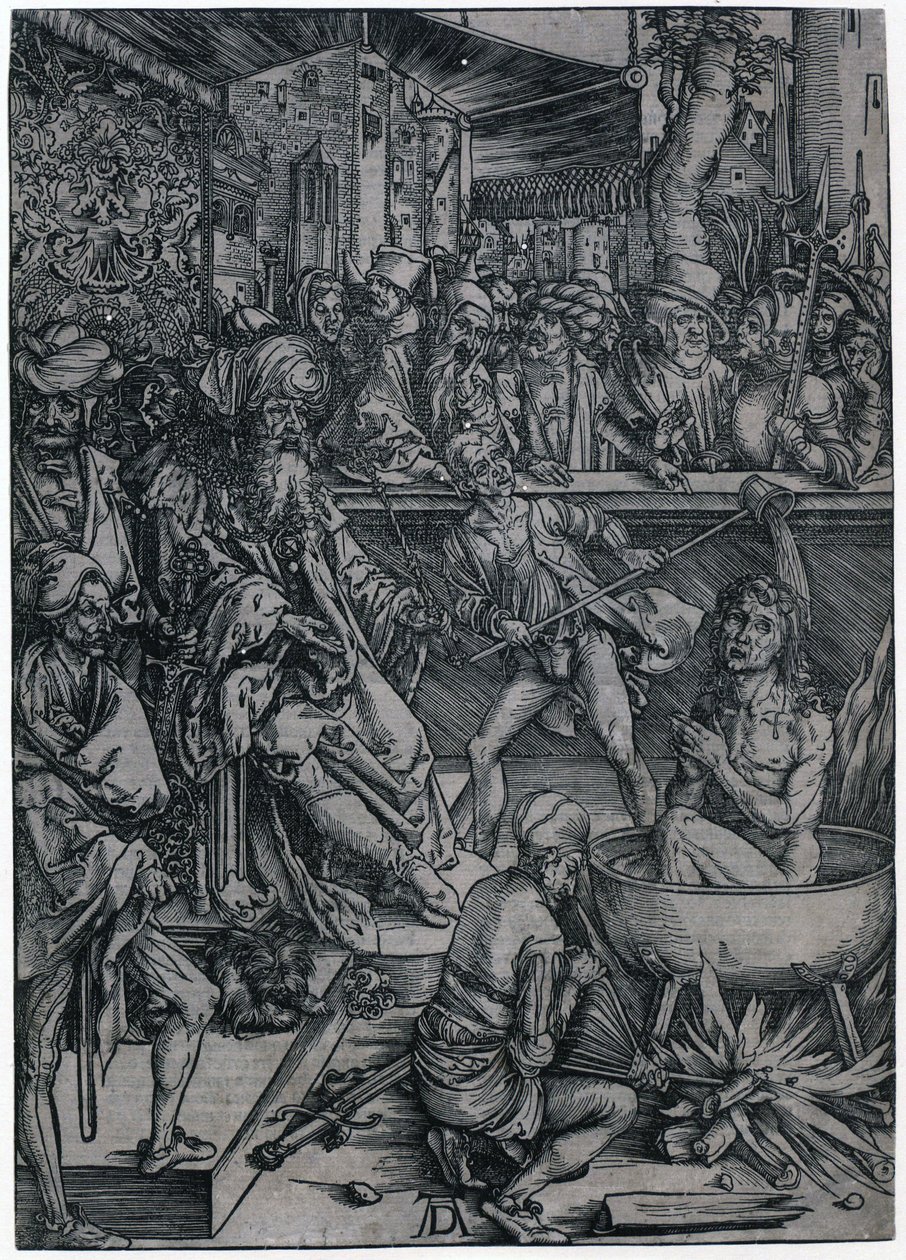 O Martírio do Evangelista João, folha 2  da série «O Apocalipse» de Albrecht Dürer