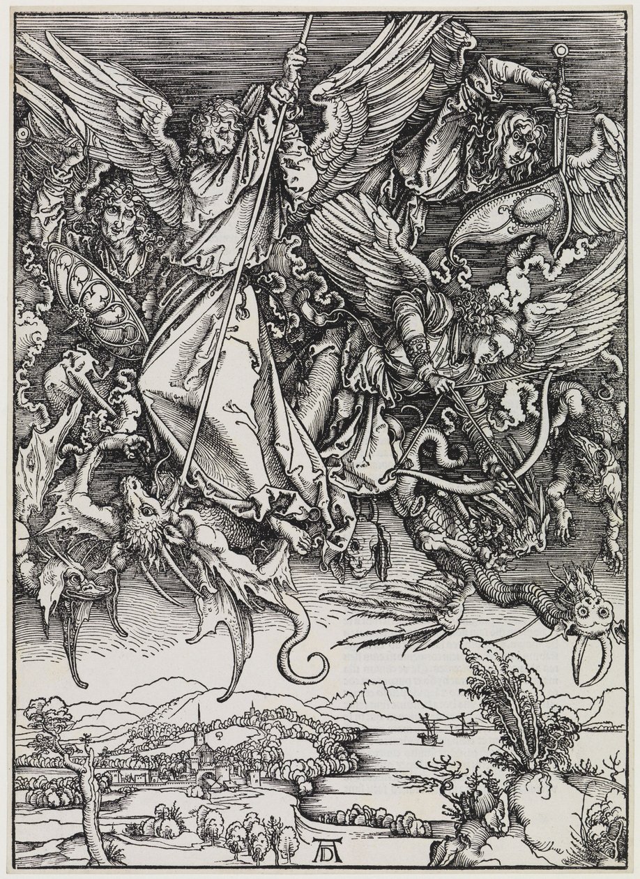 A luta de Miguel contra o dragão de Albrecht Dürer