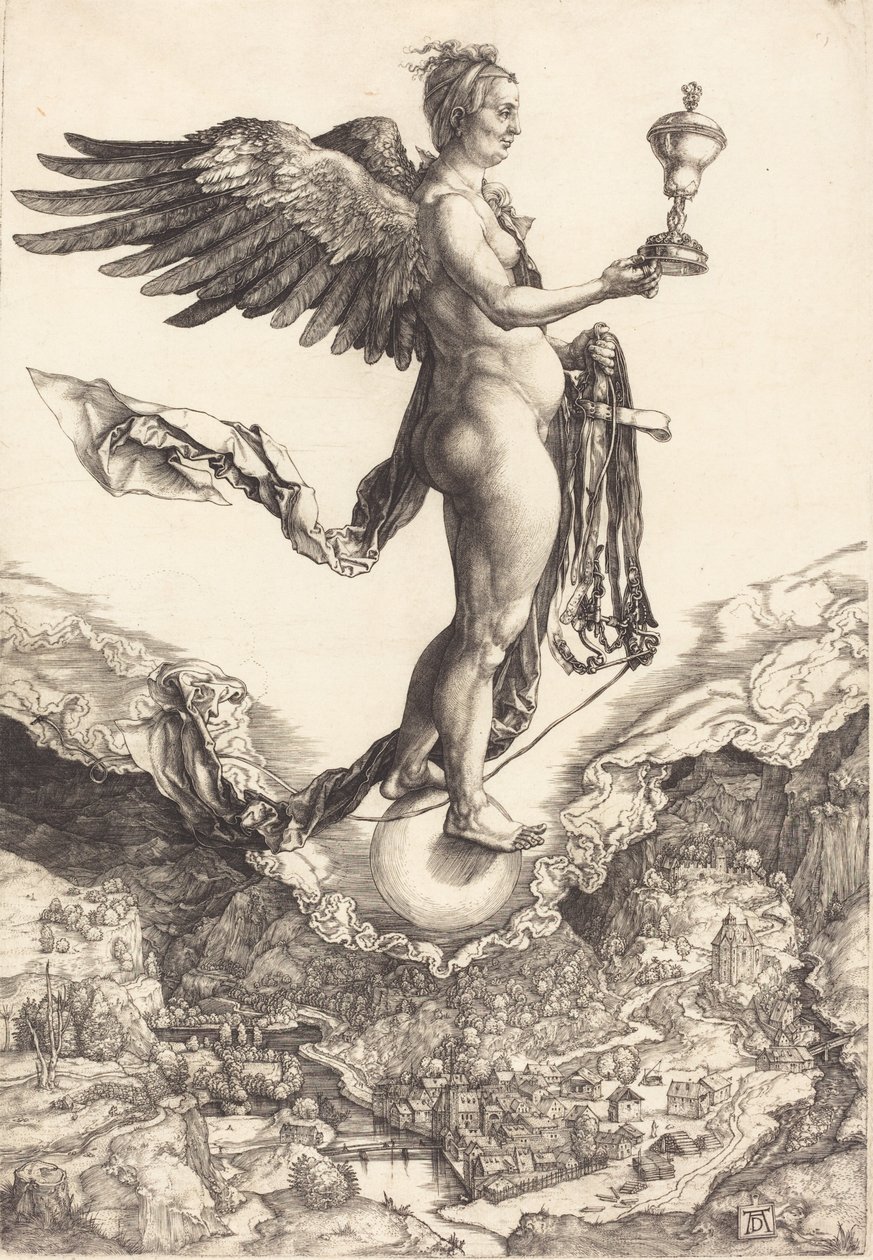 Nemesis A Grande Fortuna, c. 15011502. de Albrecht Dürer