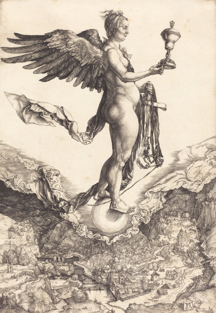 Nemesis A Grande Fortuna, c. 15011502. de Albrecht Dürer