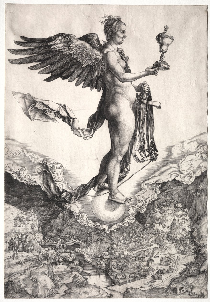 Nemesis, c. 1501-1502. de Albrecht Dürer