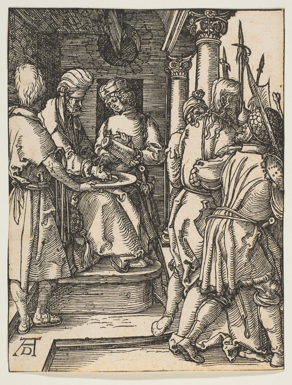 Pilatos lavando as mãos, de The Small Passion, ca. 1509 de Albrecht Dürer