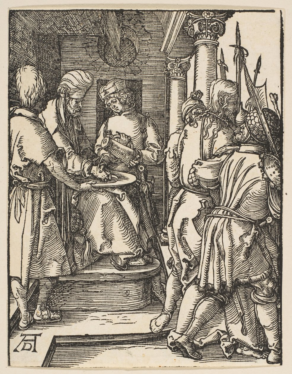 Pilatos lavando as mãos, de The Small Passion, ca. 1509 de Albrecht Dürer