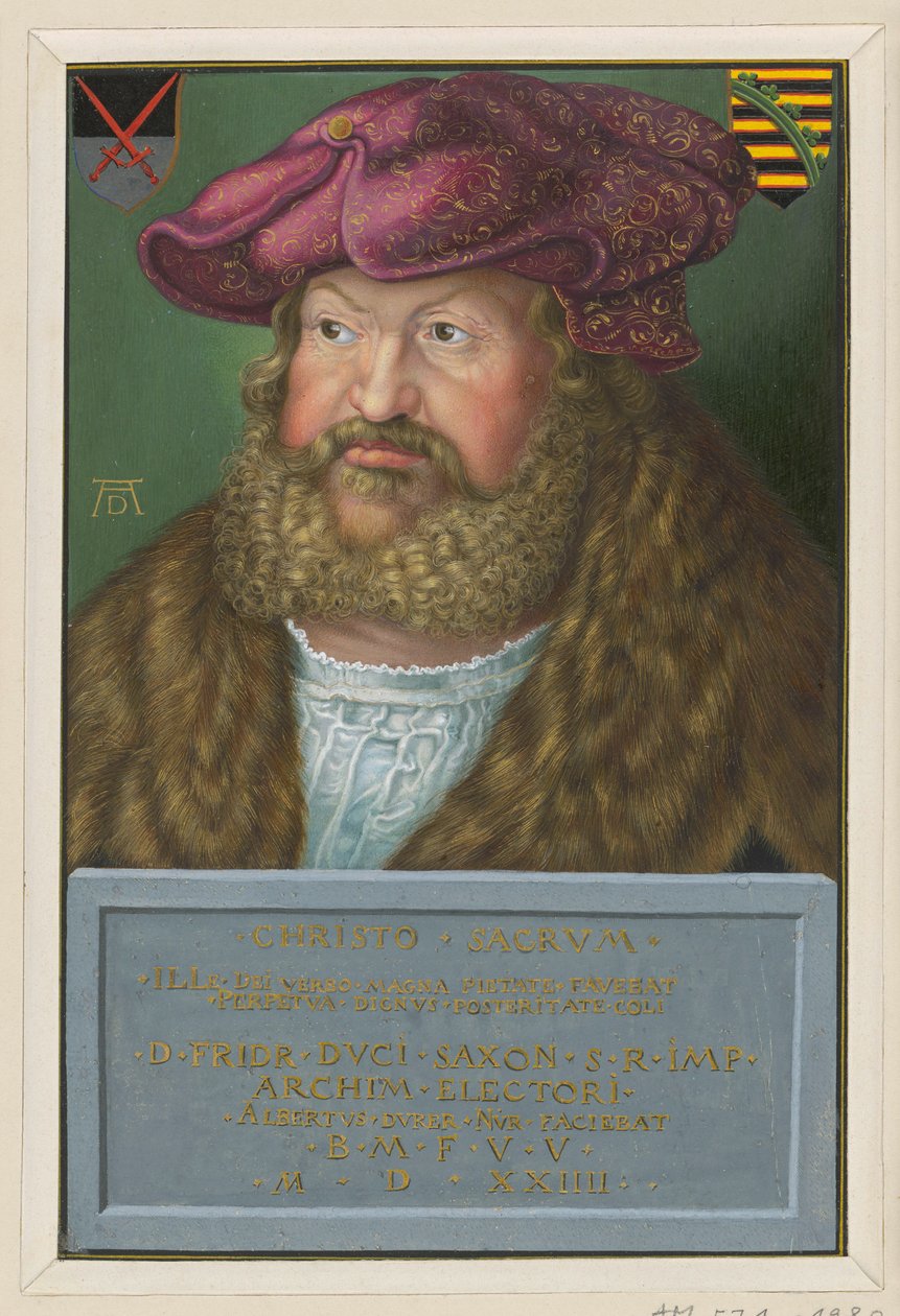 Retrato de Frederico, o Sábio, eleitor da Saxónia de Albrecht Dürer