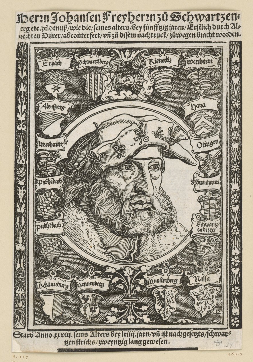 Retrato de Johannes, barão zu Schwarzenberg de Albrecht Dürer