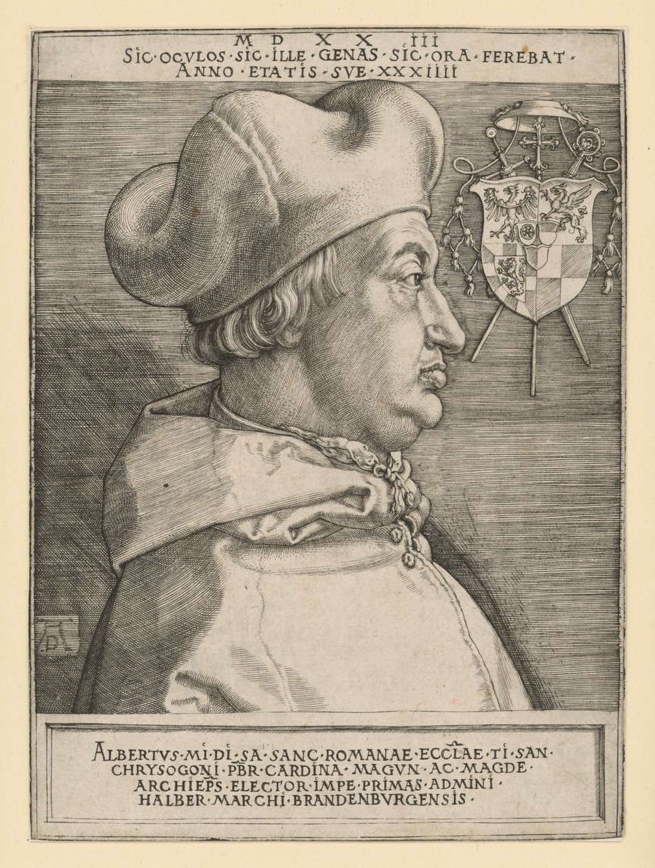 Retrato do cardeal Alberto de Brandemburgo (O grande cardeal) de Albrecht Dürer