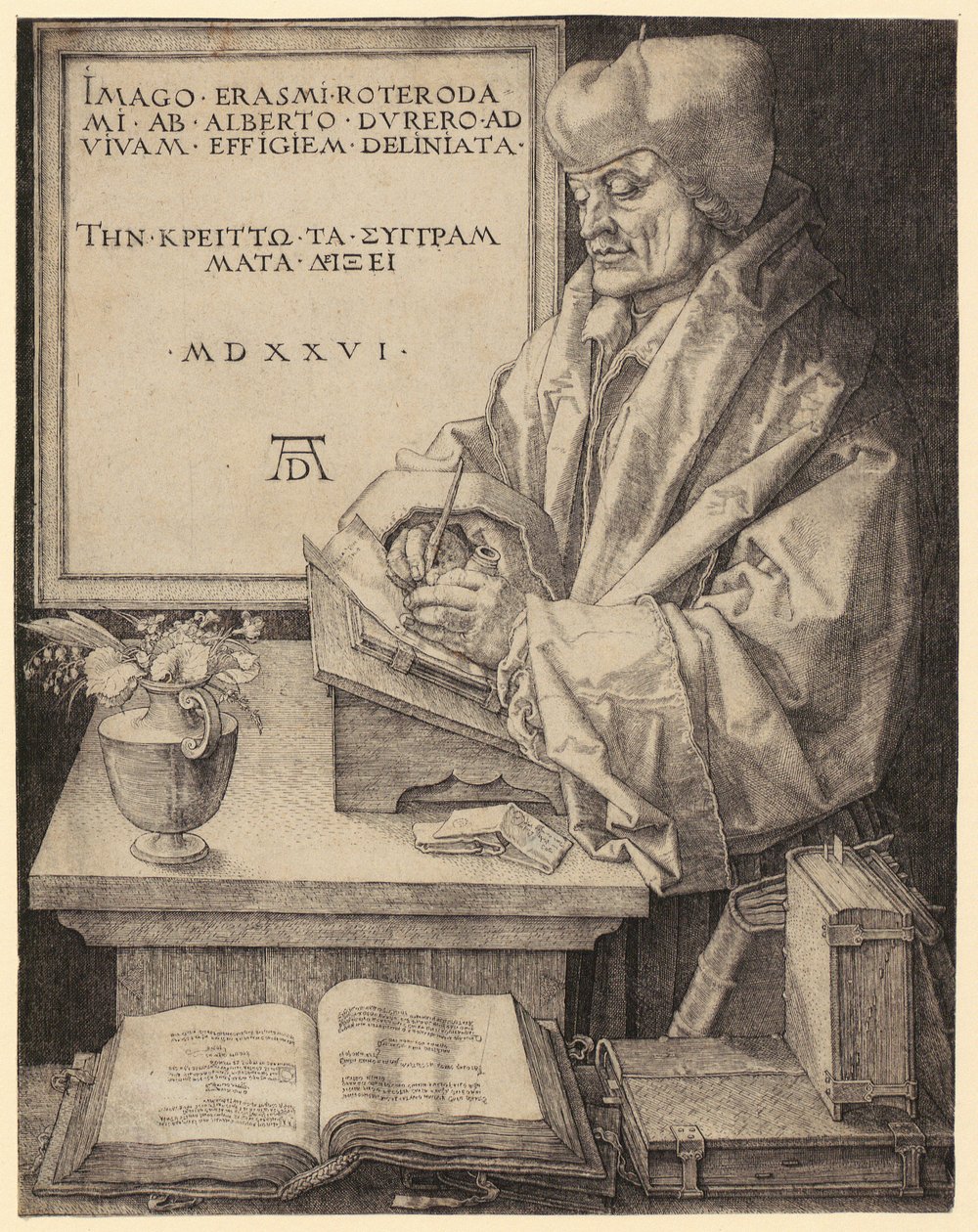 Retrato de Erasmo de Roterdão de Albrecht Dürer