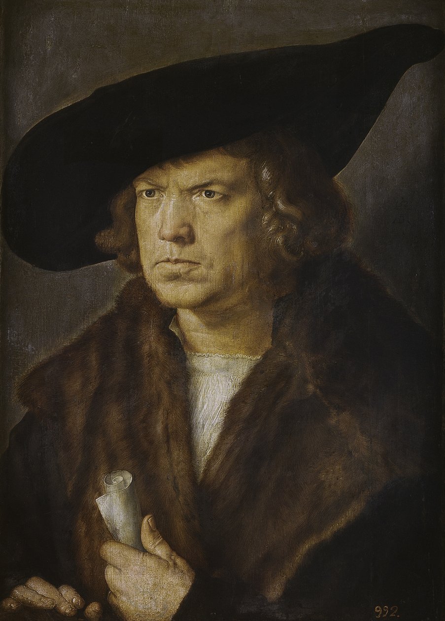 Retrato de um homem desconhecido de Albrecht Dürer