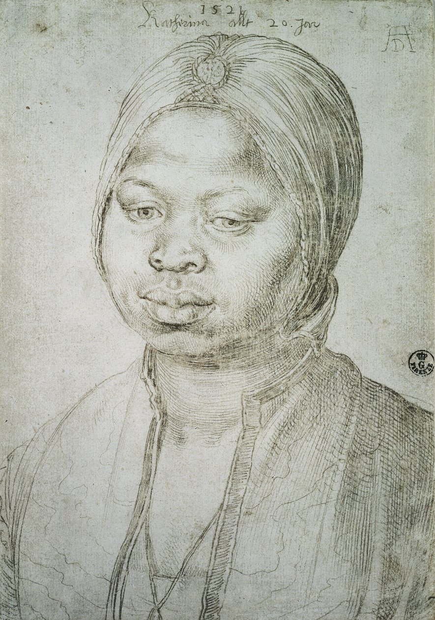 Retrato de Catarina, a Mulatta do Bradao Português, 1521 de Albrecht Dürer