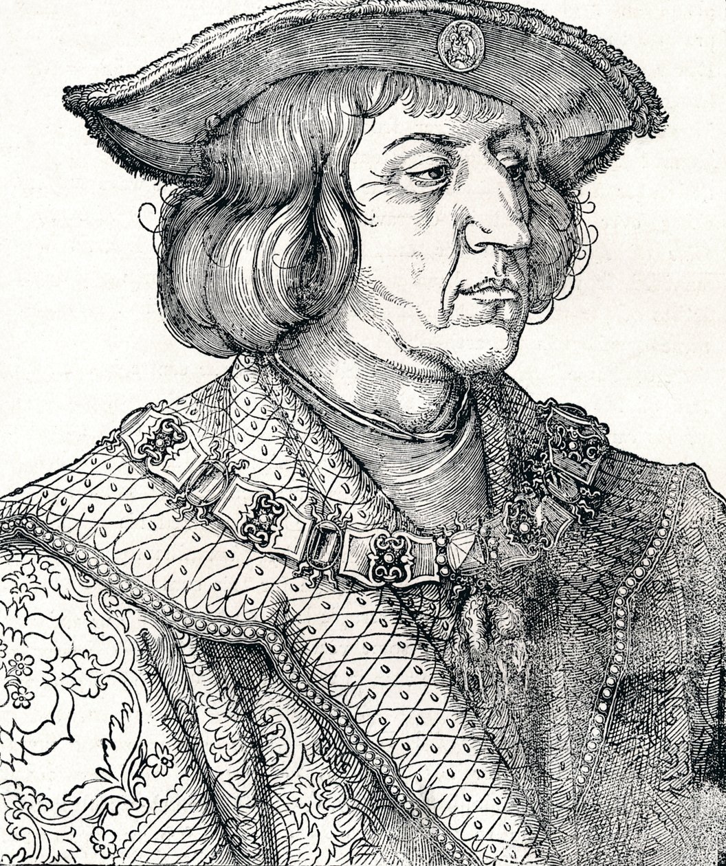 Retrato do imperador Maximiliano I, 1511, 1906 de Albrecht Dürer