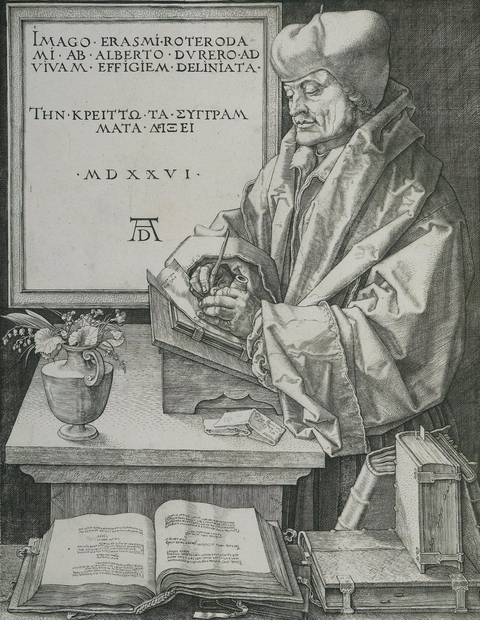 Retrato de Erasmus, 1526 de Albrecht Dürer