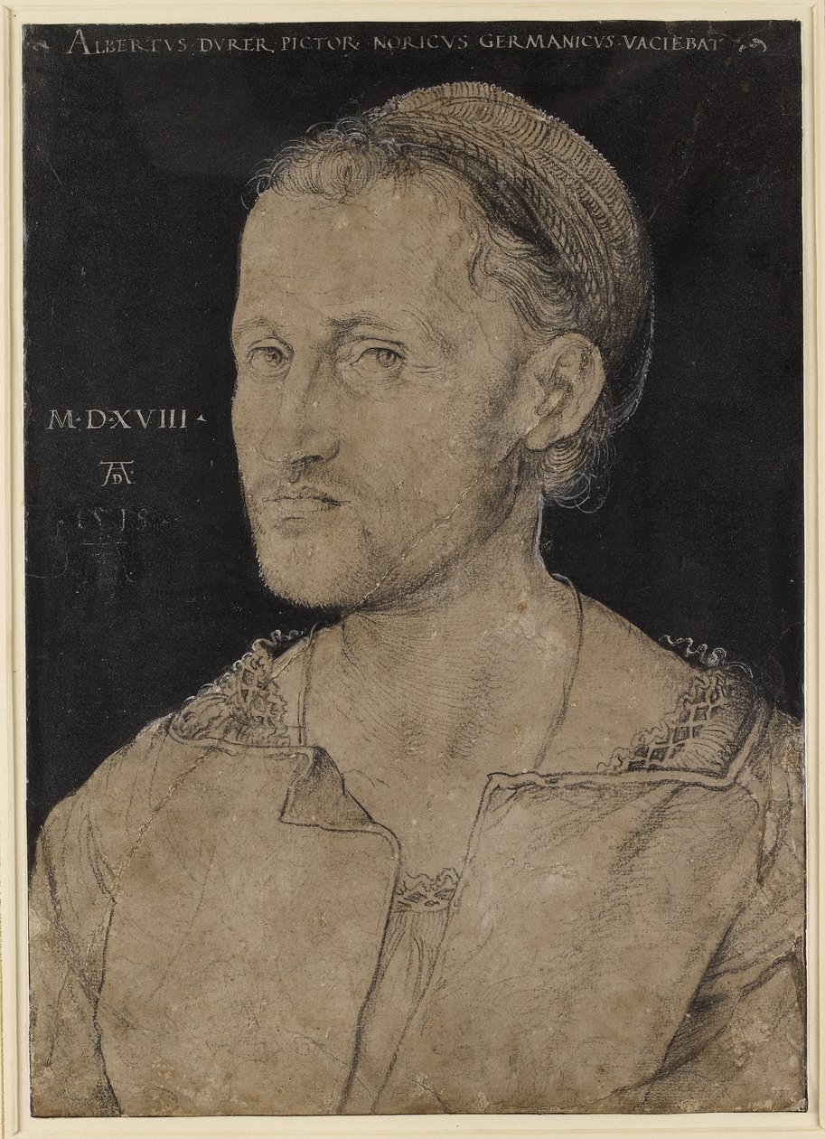 Retrato de Hans Burgkmair, 1518 (carvão) de Albrecht Dürer