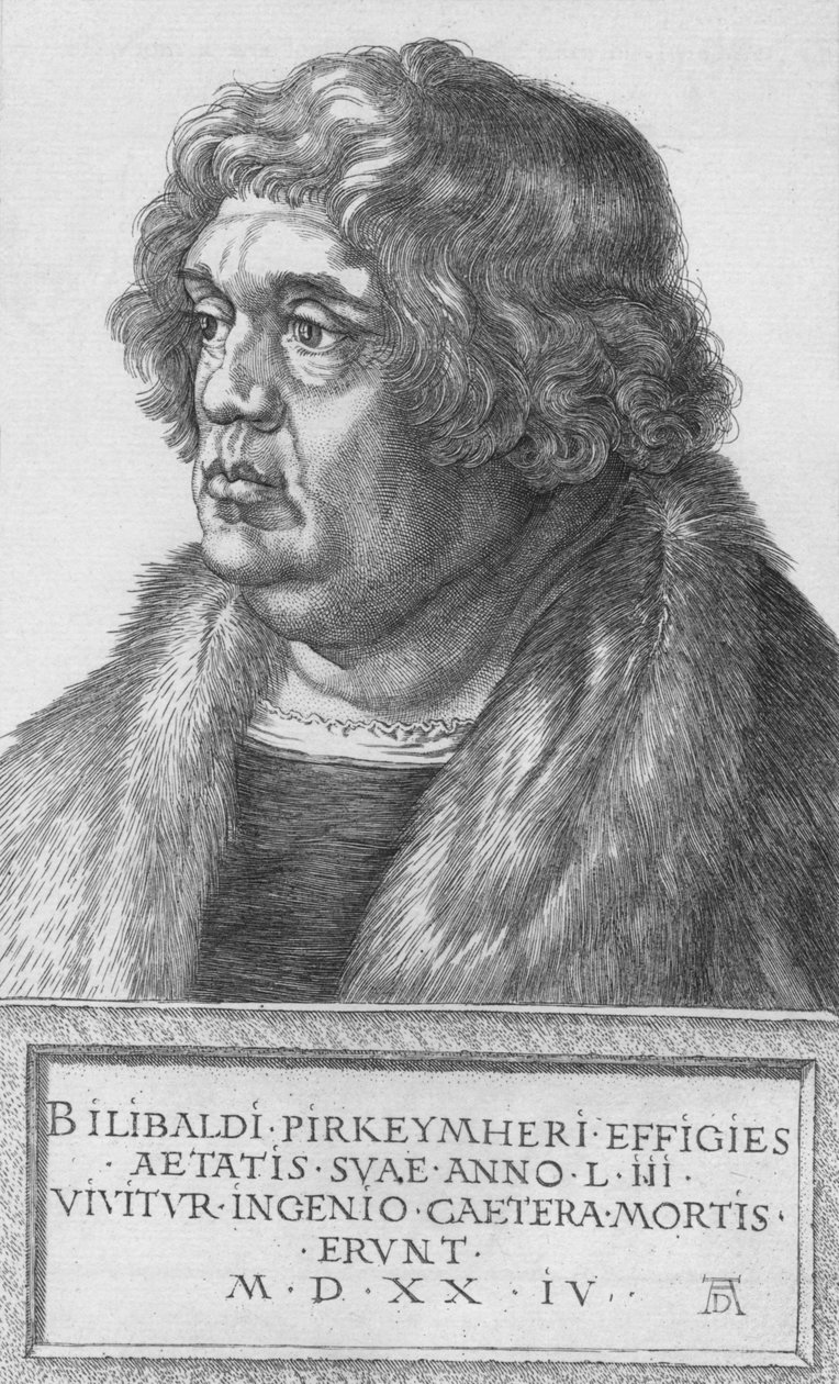 Retrato de Pirkheimer, 1524, 1906 de Albrecht Dürer