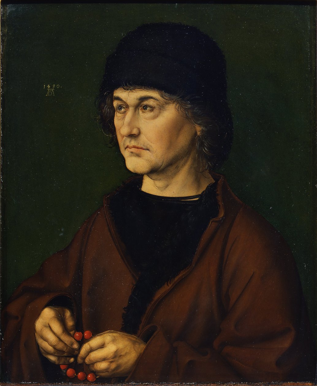 Retrato do pai dos artistas, 1490 de Albrecht Dürer