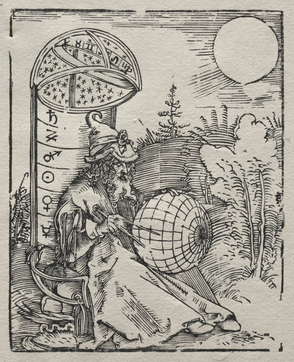 Ptolemaeus com o Globo Celestial, 1504. de Albrecht Dürer