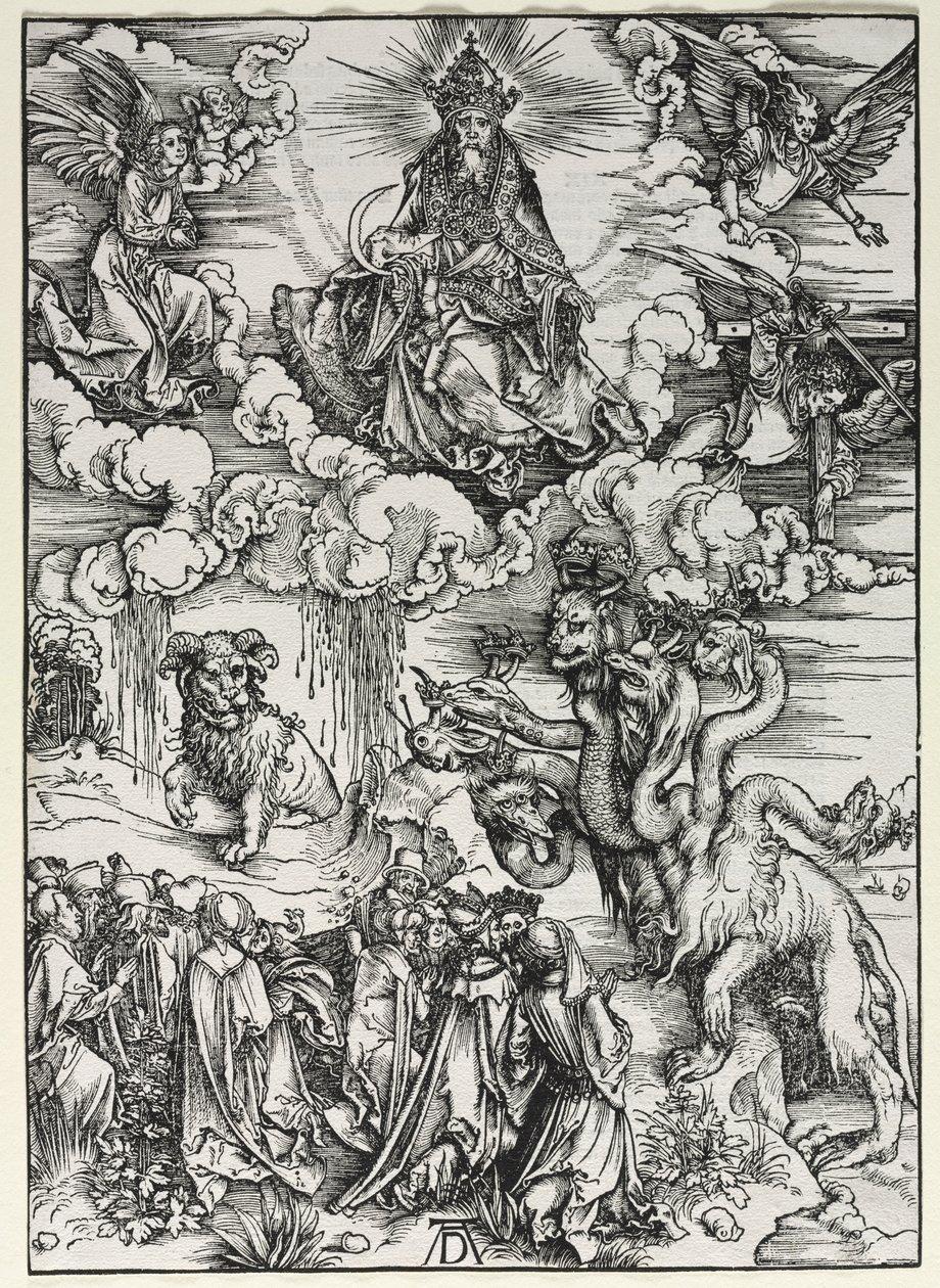 Revelação de São João: Besta com chifres de carneiro de Albrecht Dürer