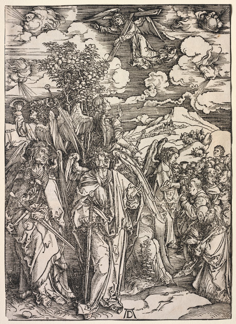 Revelação de São João: Quatro Anjos Sustentando os Ventos de Albrecht Dürer