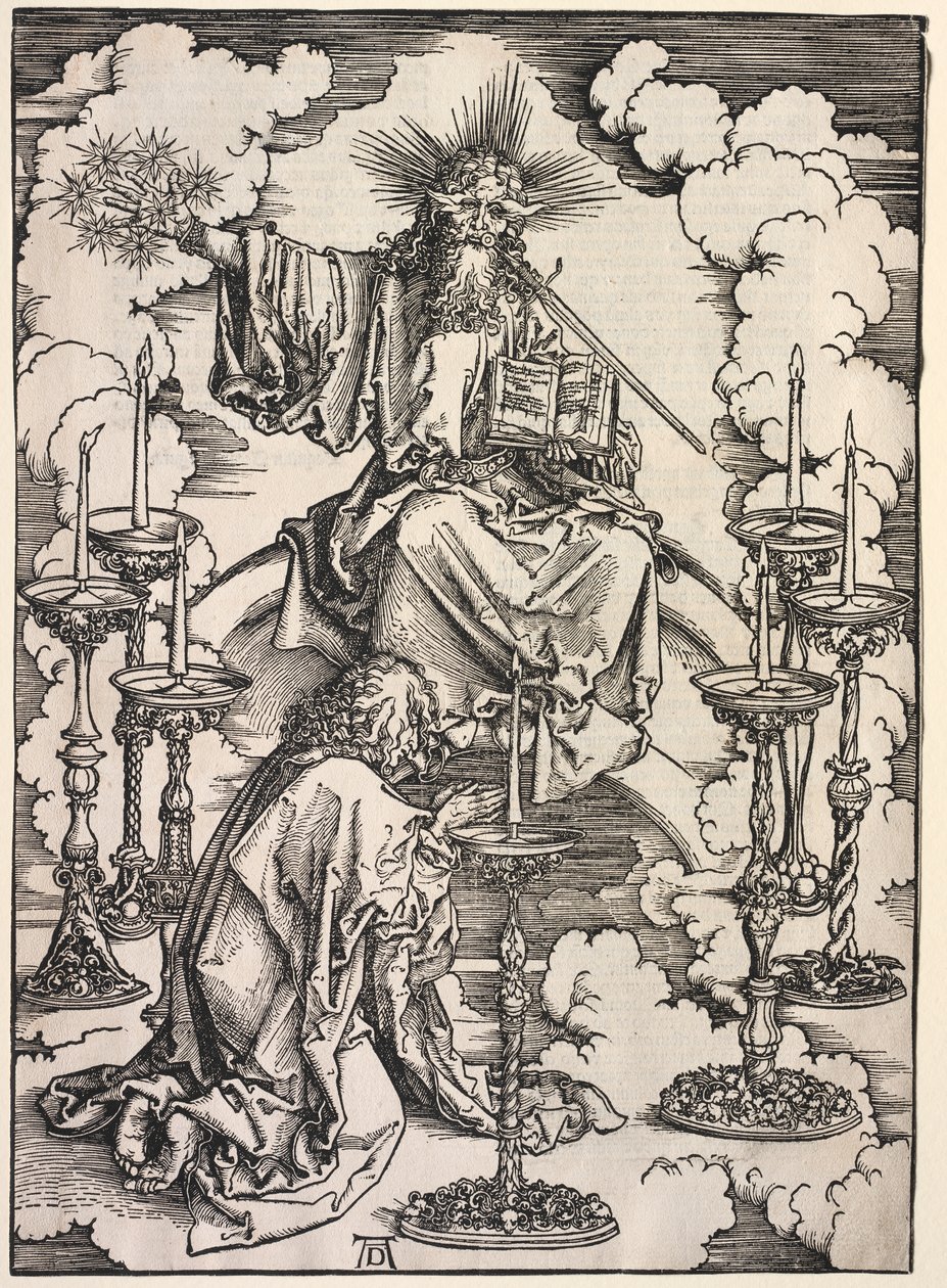 Revelação de São João: São João Contemplando os Sete Castiçais de Albrecht Dürer