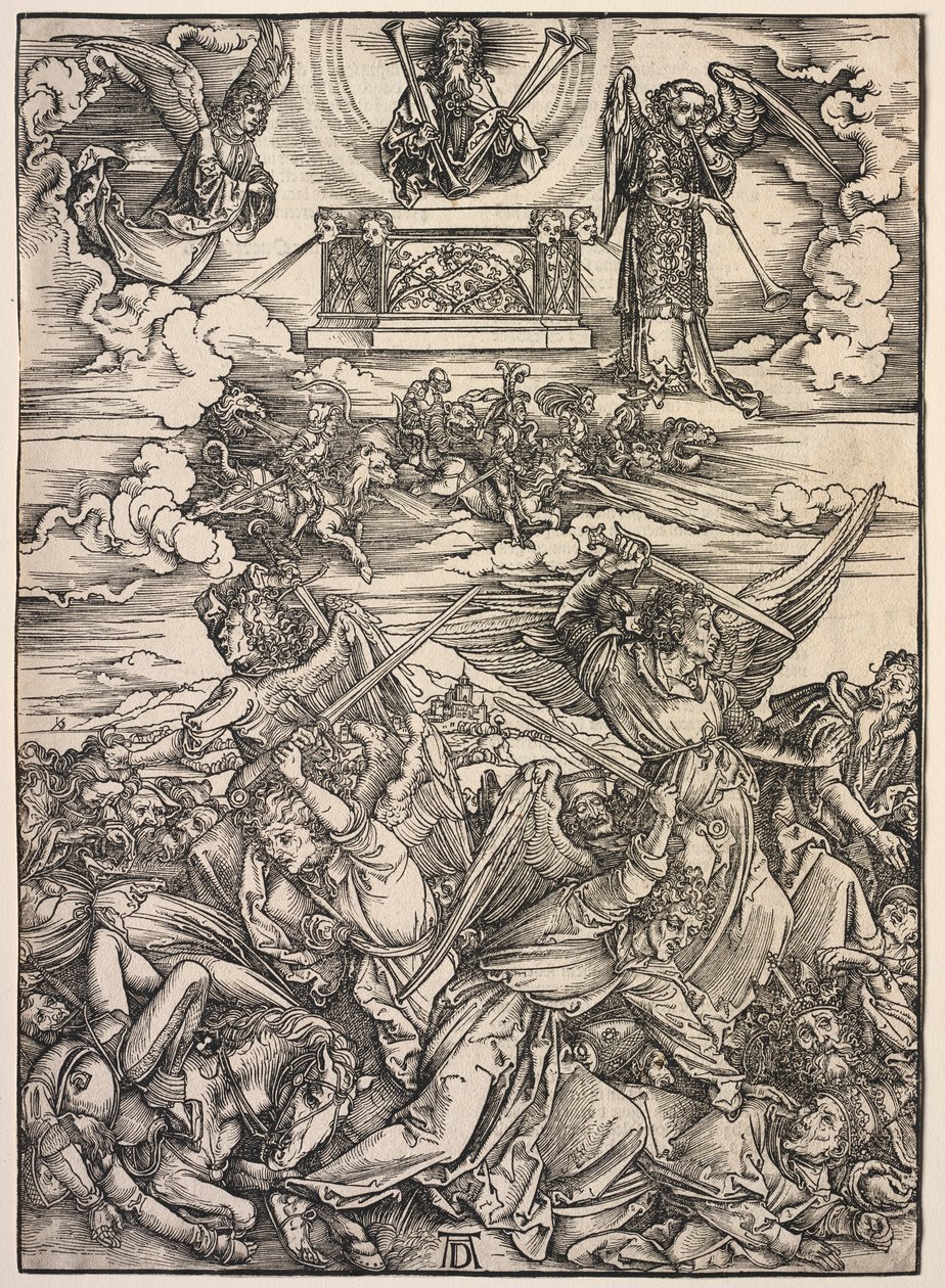 Revelação de São João: Os quatro anjos destruidores de Albrecht Dürer