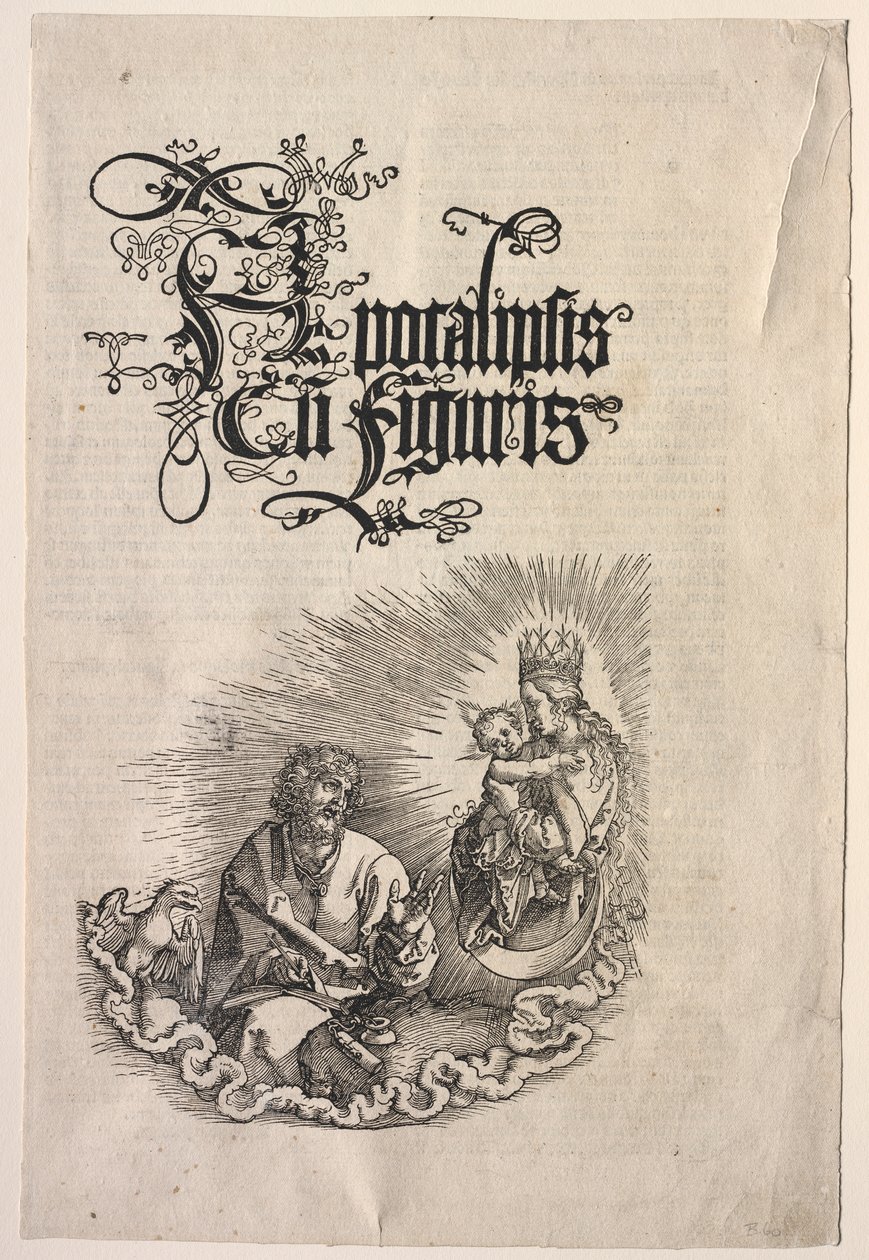 Revelação de São João: Página de rosto para o Apocalipse de Albrecht Dürer
