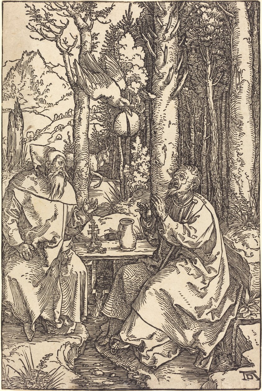 Santo Antônio e São Paulo no Deserto de Albrecht Dürer