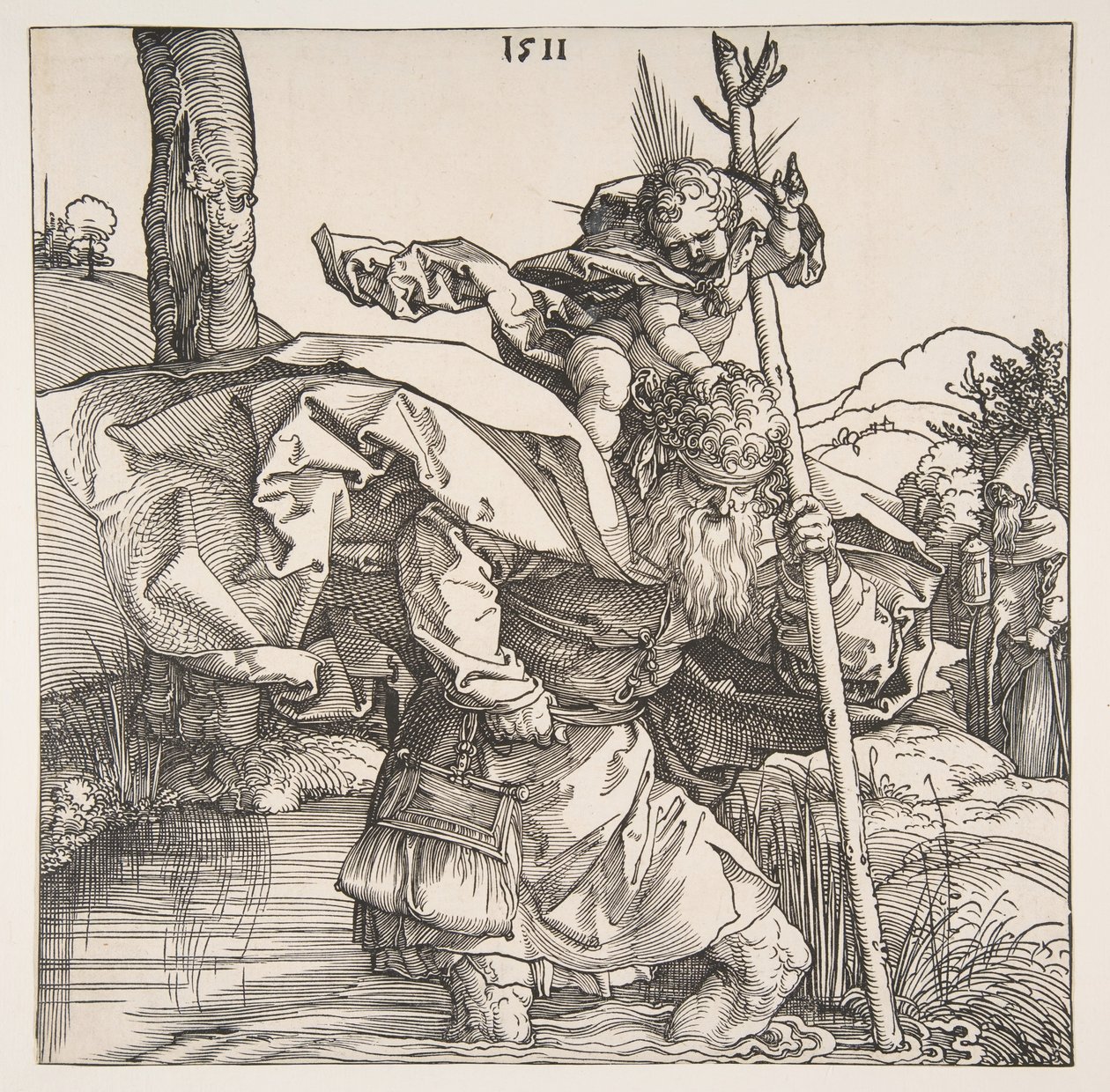 São Cristóvão, 1511. de Albrecht Dürer