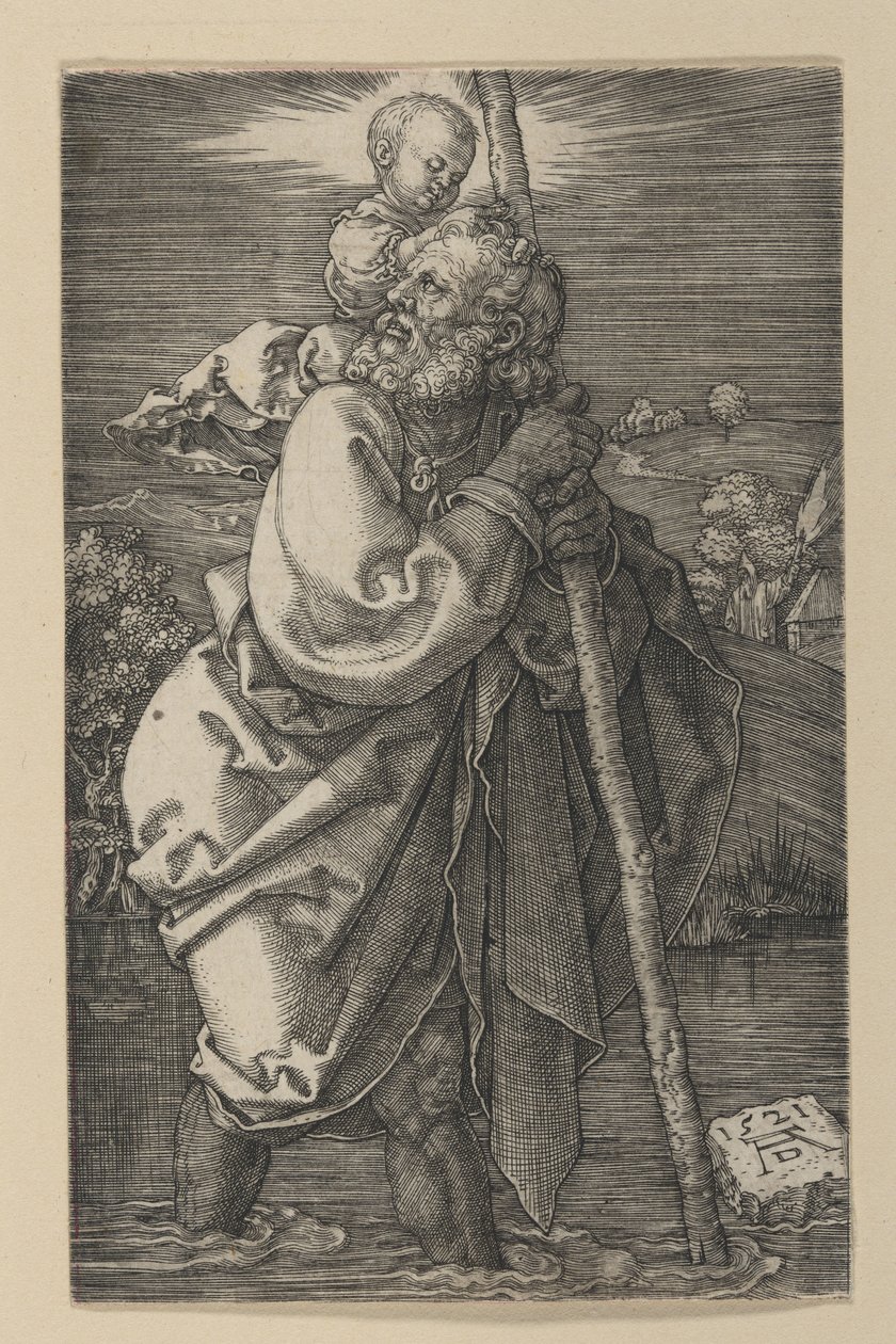 São Cristóvão voltado para a esquerda de Albrecht Dürer