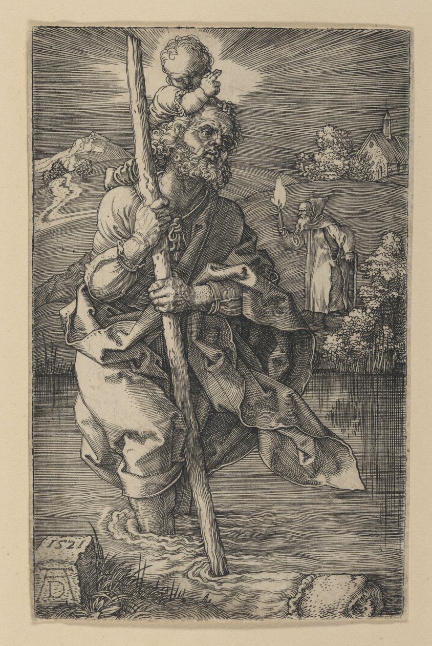São Cristóvão voltado para a direita de Albrecht Dürer