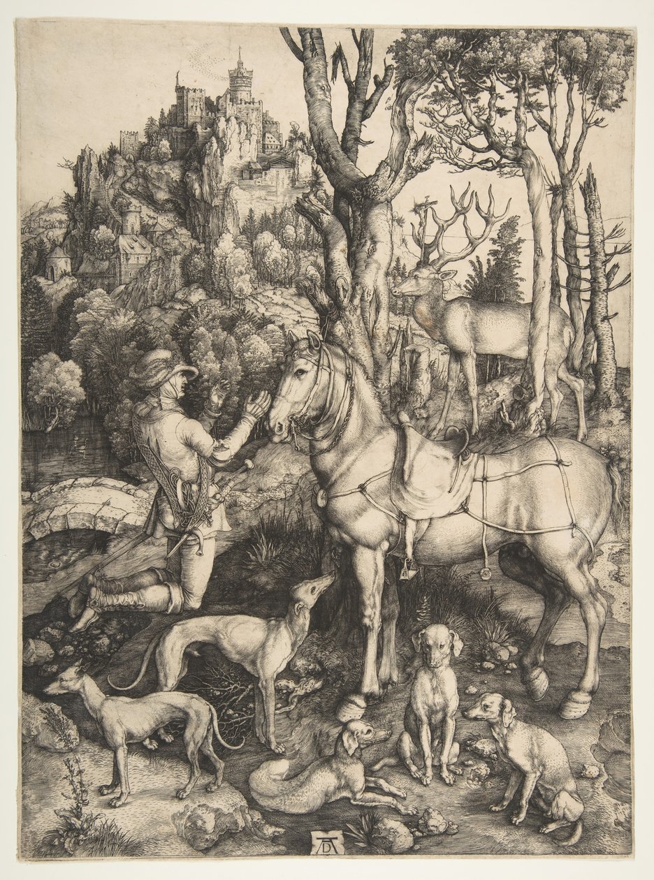 Santo Eustáquio, c. 1501. de Albrecht Dürer