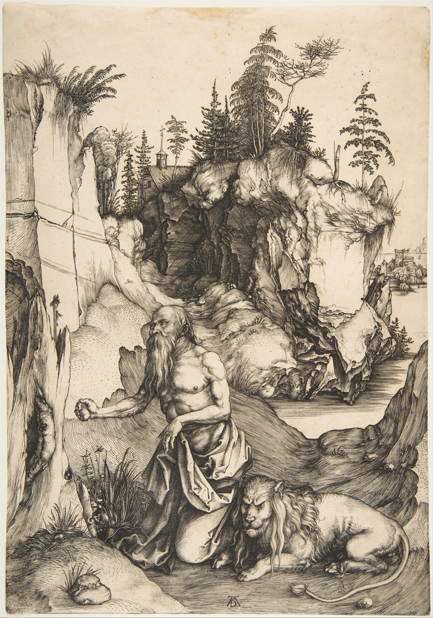 Penitente de São Jerônimo no Deserto, ca. 1496 de Albrecht Dürer