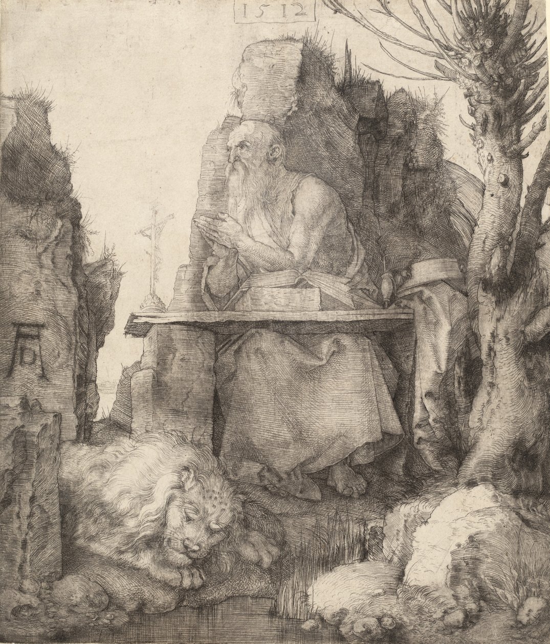 São Jerônimo pelo Salgueiro Pollard, 1512. de Albrecht Dürer