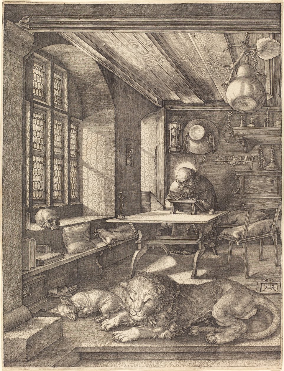 São Jerônimo em seu estúdio de Albrecht Dürer