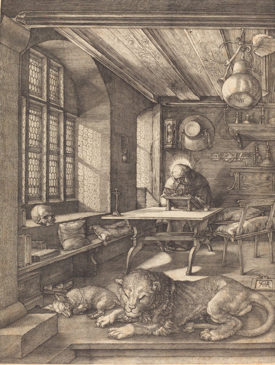 São Jerônimo em seu estúdio, 1514. de Albrecht Dürer
