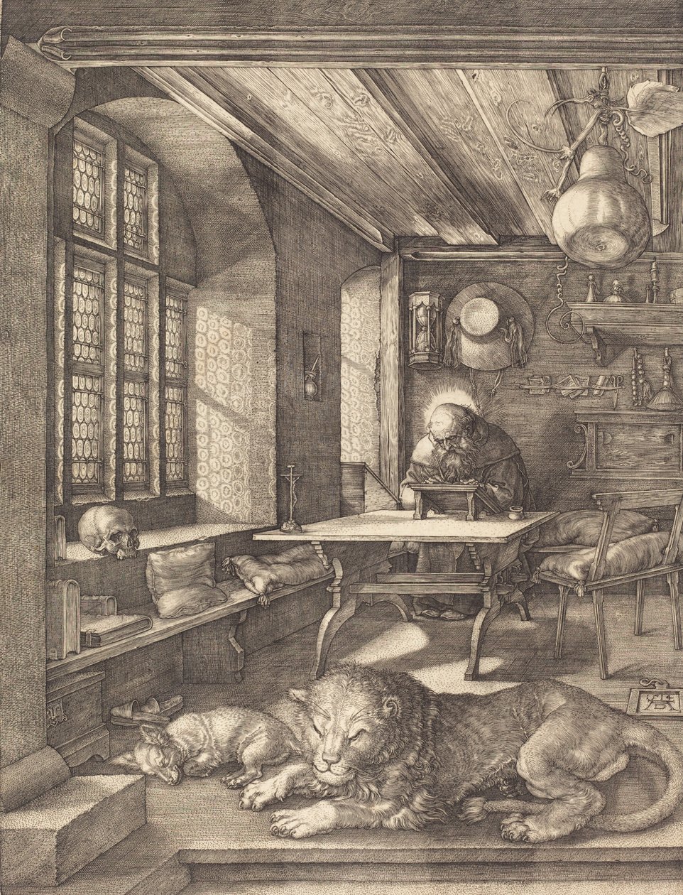 São Jerônimo em seu estúdio, 1514. de Albrecht Dürer