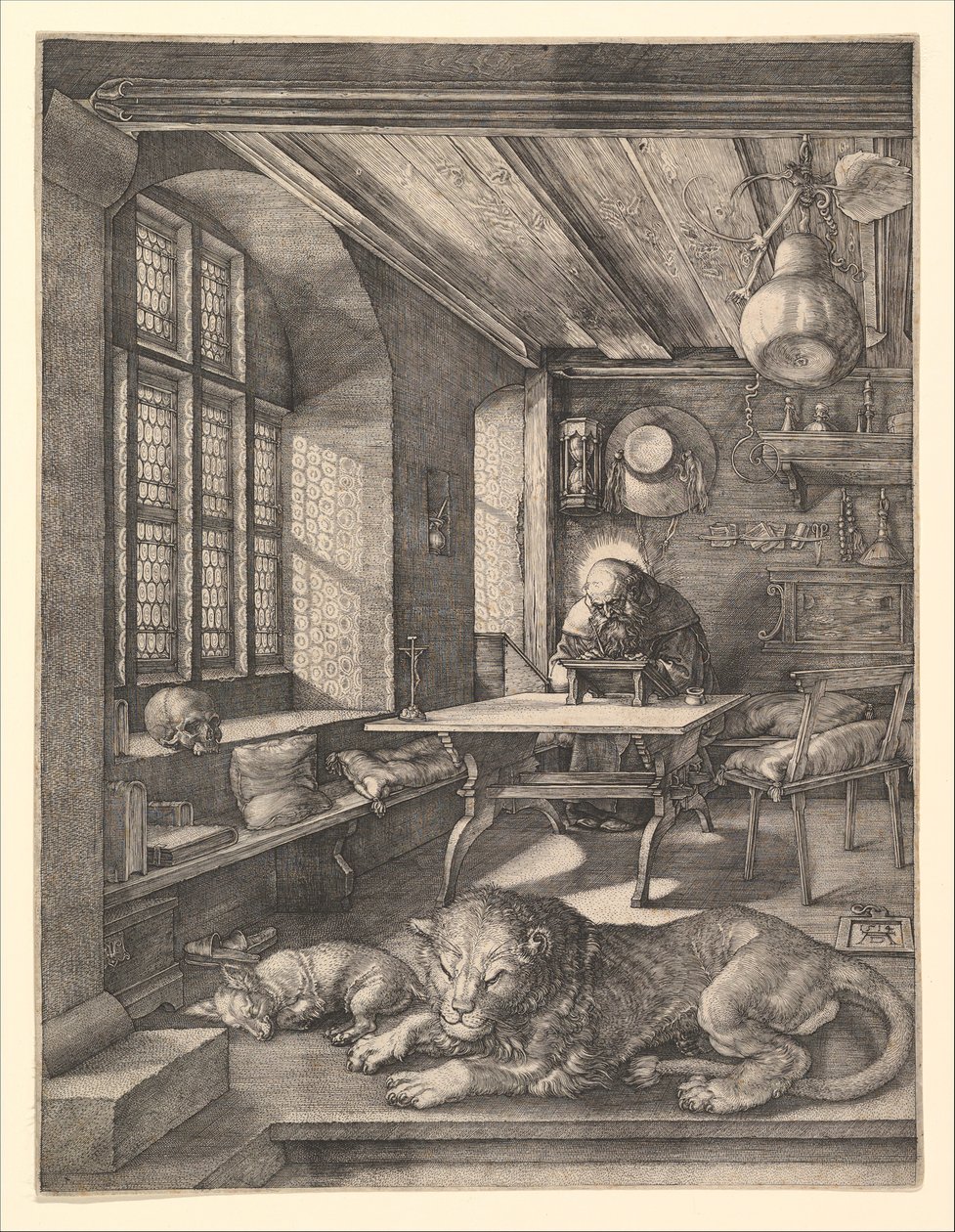 São Jerônimo em Seu Estudo, 1514. de Albrecht Dürer