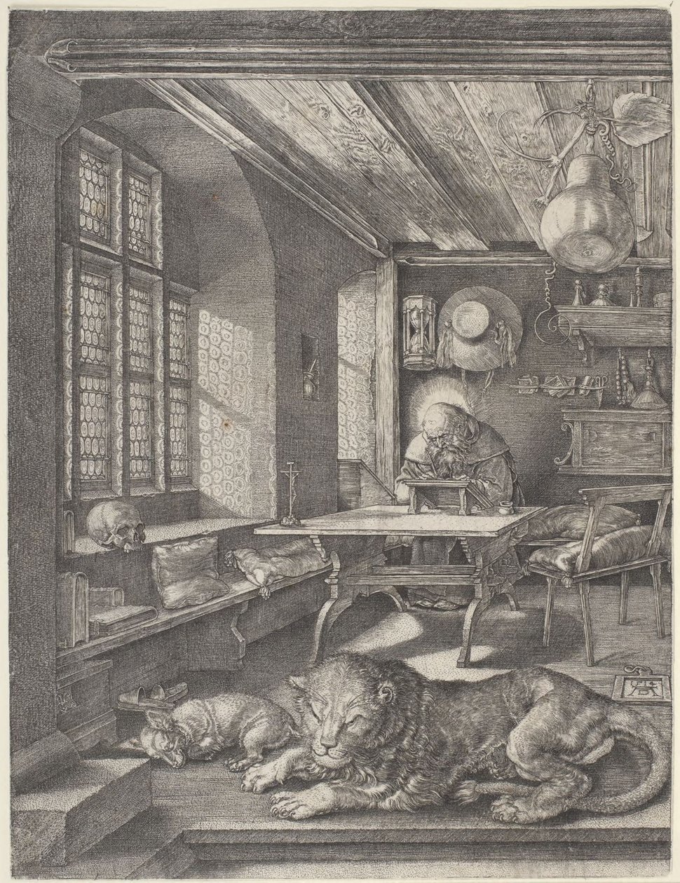 São Jerónimo no seu gabinete de estudo de Albrecht Dürer