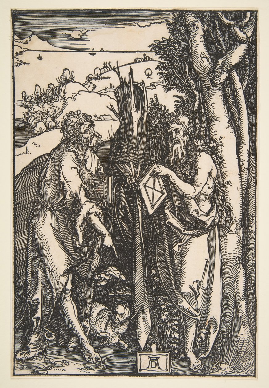 São João Batista e São Onuphrius, ca. 1503 de Albrecht Dürer