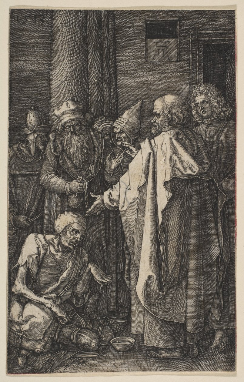 São Pedro e São João à porta do Templo, de «A Paixão» de Albrecht Dürer