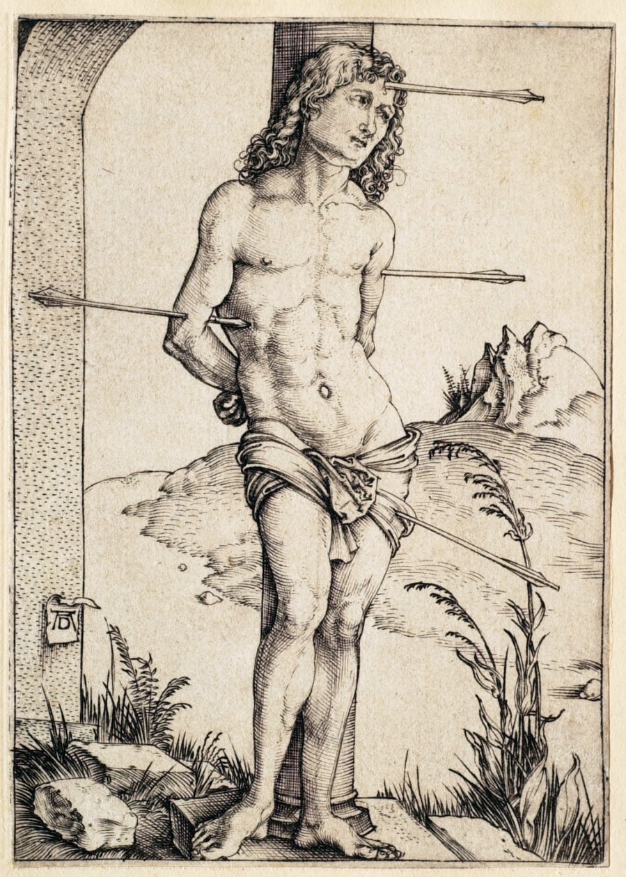 São Sebastião amarrado à coluna de Albrecht Dürer