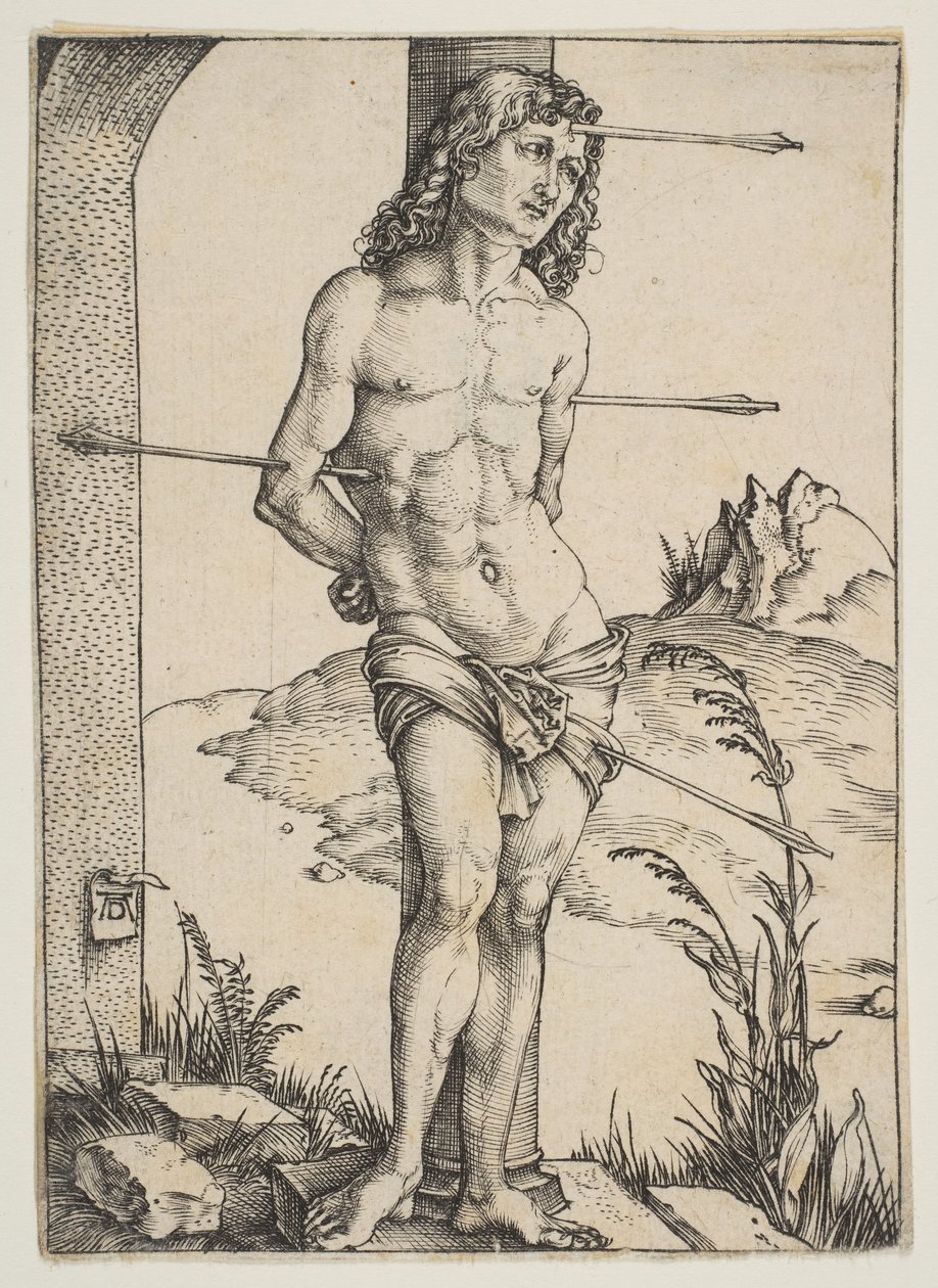 São Sebastião acorrentado à coluna, ca. 1499 de Albrecht Dürer