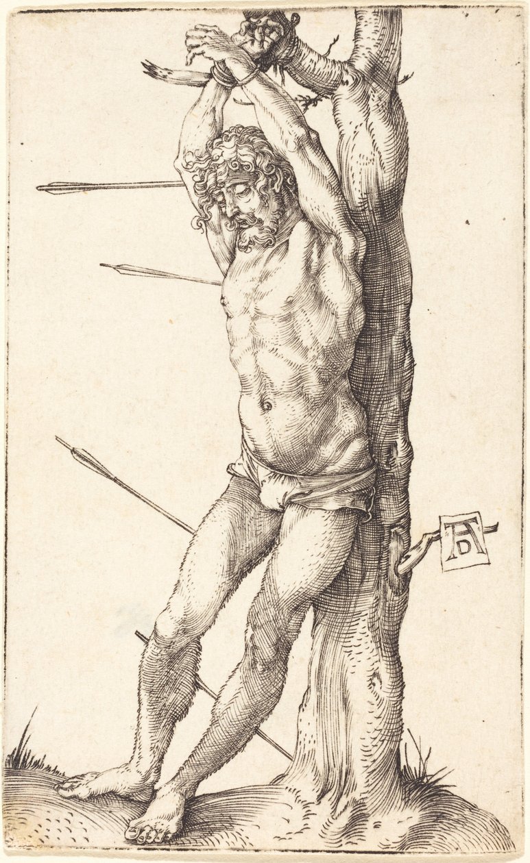 São Sebastião Amarrado à Árvore de Albrecht Dürer