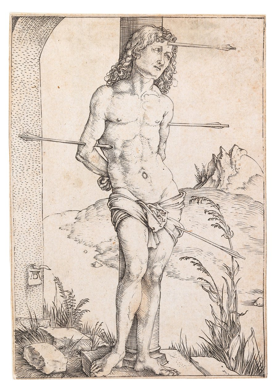 São Sebastião na Coluna, c. 1500. de Albrecht Dürer